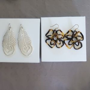 Two pairs of drop earrings by Bloom
